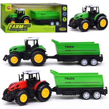 Трактор с прицепом, в коробке