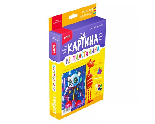 Картина из пластилина "Панда"