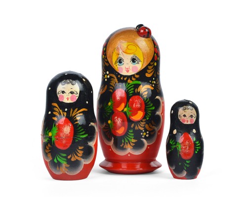 Матрешка 3 в 1 расписная