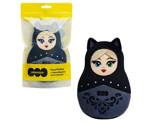 Игрушка с вишнёвыми косточками "Кошка Матрёшка"