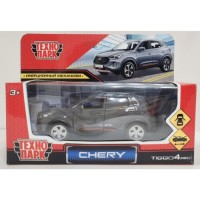 Машина металл Chery tiggo 4 pro, 12 см, двери, капот, багажник, инерц., темно-серый, в коробке