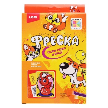 Фреска. Картина из песка "Кошечка"