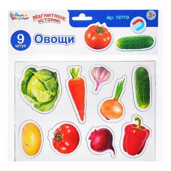Магниты "Овощи" Серия Магнитные истории (европодвес)