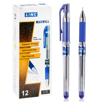 Ручка шариковая "Maxwell" 0,7 мм синий круглый корпус