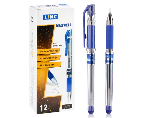 Ручка шариковая "Maxwell" 0,7 мм синий круглый корпус