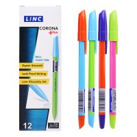 Ручка шариковая Corona plus fancy colors синий 0,7 мм ассорти шестигран. корпус