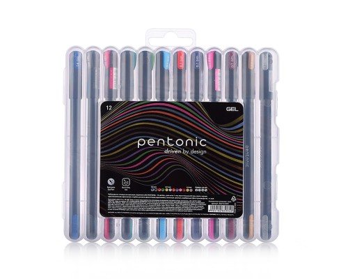 Набор гелевых ручек Pentonic 0,6; 0,7; 1 мм ассорти 12 шт