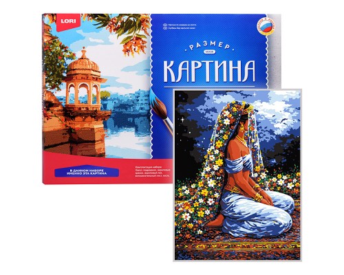 Картина по номерам холст на подрамнике 30х40 "Восточная сказка"