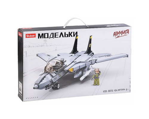 Конструктор "Американский истребитель" с фигуркой пилота" (404 дет.) в коробке