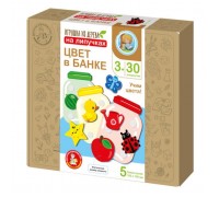 Игра развивающая из дерева на липучках "Цвет в банке"