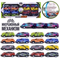 Набор машин "Быстрые гонки" металл, в коробке
