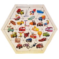 Настольная игра 19,5х22,5х1 "Собирай-ка" Гексагон дер.