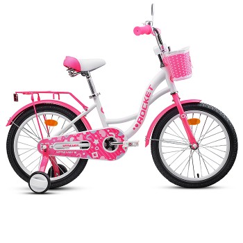 Велосипед 18" Rocket Little Lady, цвет белый/розовый