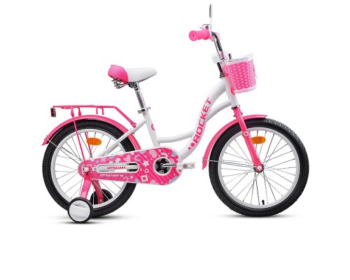 Велосипед 18" Rocket Little Lady, цвет белый/розовый