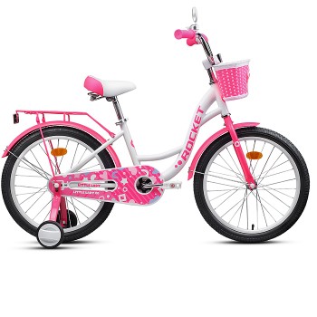 Велосипед 20" Rocket Little Lady, цвет белый/розовый