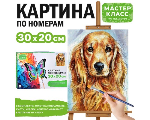 Картина по номерам "Верный пес" 30*20 см.