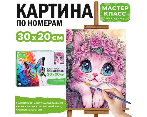 Картина по номерам "Кошечка" 30*20 см.