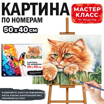 Картина по номерам "Рыжий кот" 50х40см.