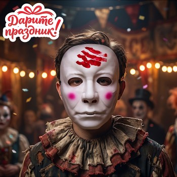 Карнавальная маска "Адский шут"