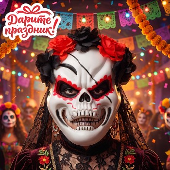 Карнавальная маска "День мертвых"