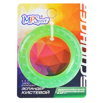Эспандер-кольцо кистевой, массажный, зеленый (20кг)