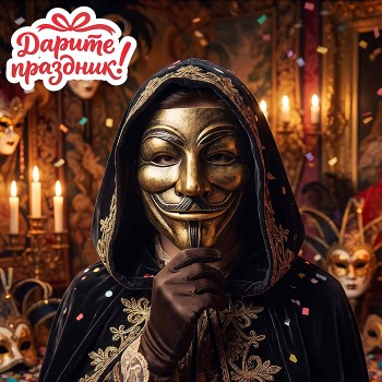 Карнавальная маска "Бронзовый бунтарь"