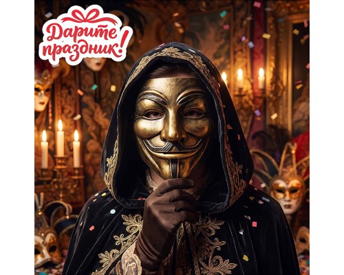 Карнавальная маска "Бронзовый бунтарь"