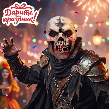 Карнавальная маска "Череп-пожиратель"