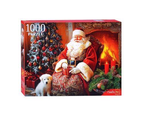 Пазлы 1000 "Вечер у камина"