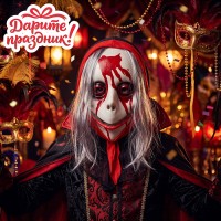 Карнавальная маска "Кровавый клоун"