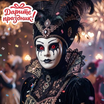 Карнавальная маска "Зловещий клоун"