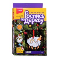 Роспись по дереву.Ёлочная игрушка "Овечка"