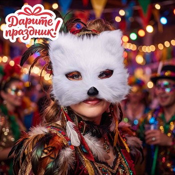 Карнавальная маска "Кошки-квадробики"