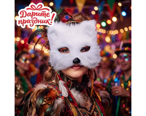 Карнавальная маска "Кошки-квадробики"