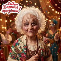 Карнавальная маска "Старушка"