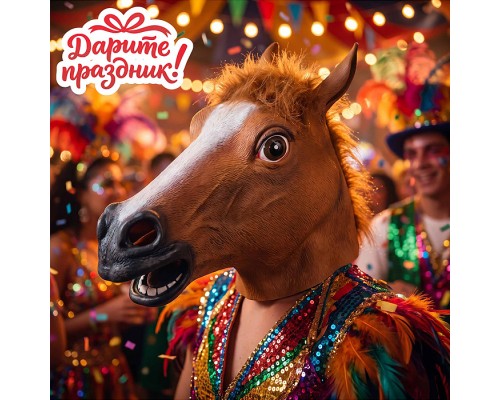 Карнавальная маска "Голова коня"