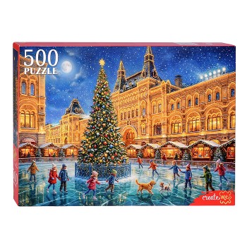 Пазлы 500 "Новогодний каток"