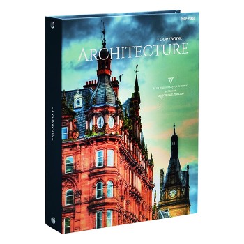 Тетрадь 100л. клетка "Красивая архитектура-6" на кольцах