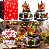 Новогодняя декоративная композиция "У камина" 17.5x 17.5 x21см