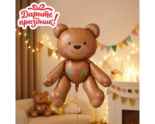 Интерьерное украшение Фигура-шар "Медвежонок" цвет коричневый