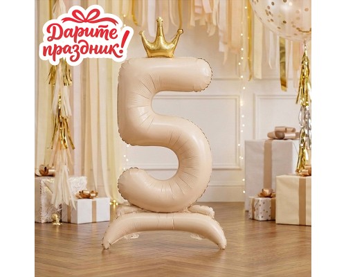 Интерьерное украшение Фигура-шар "Цифра 5"