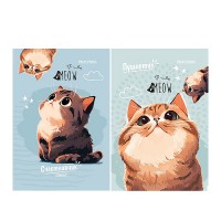 Блокнот 48л. А7 "Кот-пушистик-1" КБС, цвет.мелов.обл, блок-офсет