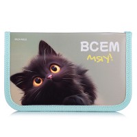 Пенал 1-секц, большой "Милый котик-1"