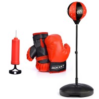 Игровой набор "Бокс- Чемпион" стойка 90-120см+перчатки в пакете
