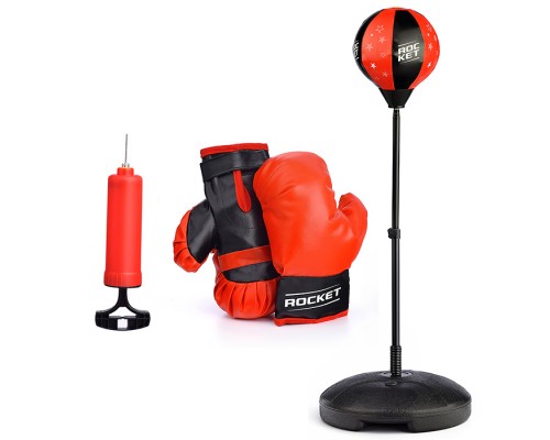 Игровой набор "Бокс- Чемпион" стойка 90-120см+перчатки в пакете