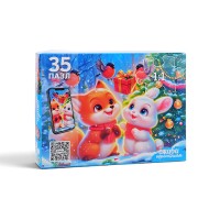 Пазлы 35 "Новогодний подарок" Оживи мультфильм