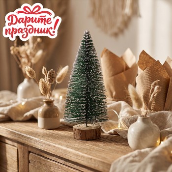 Ёлочка сувенирная занеженная, 15см