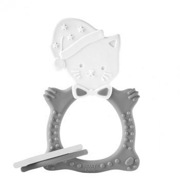 Прорезыватель "Meow teether" серый