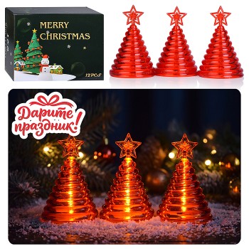 Новогоднее украшение "Фонарик ёлочка" 6*9,5 см.