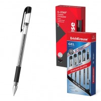 Ручка гелевая G-Star&reg; Stick&Grip Classic 0.5, цвет чернил черный (в коробке по 12 шт.)